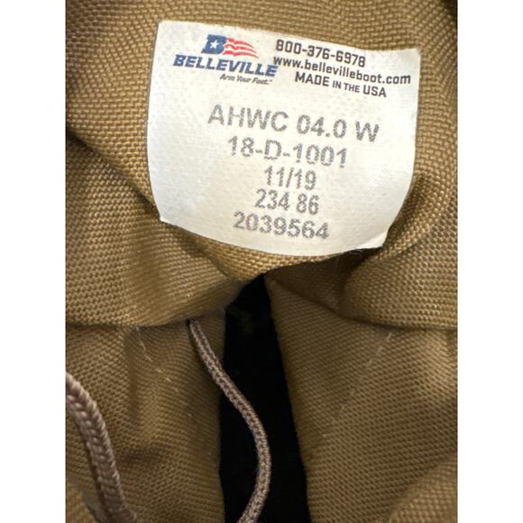 Belleville Army Hot weather combat Boots size 4 wide 18-D-1001 coyote brown - Picture 5 of 7